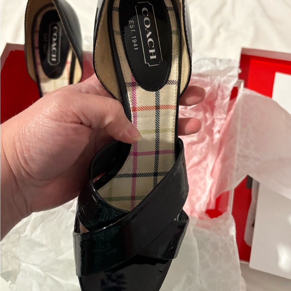 Coach Black Bardot Heels - Picture 8 of 16